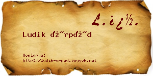 Ludik Árpád névjegykártya